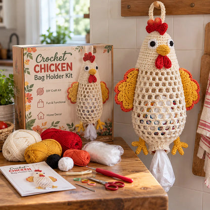🔥🌼 Cottage Harvest Keepers — Crochet Animal Bag Holder DIY Kit | 15 Adorable Designs