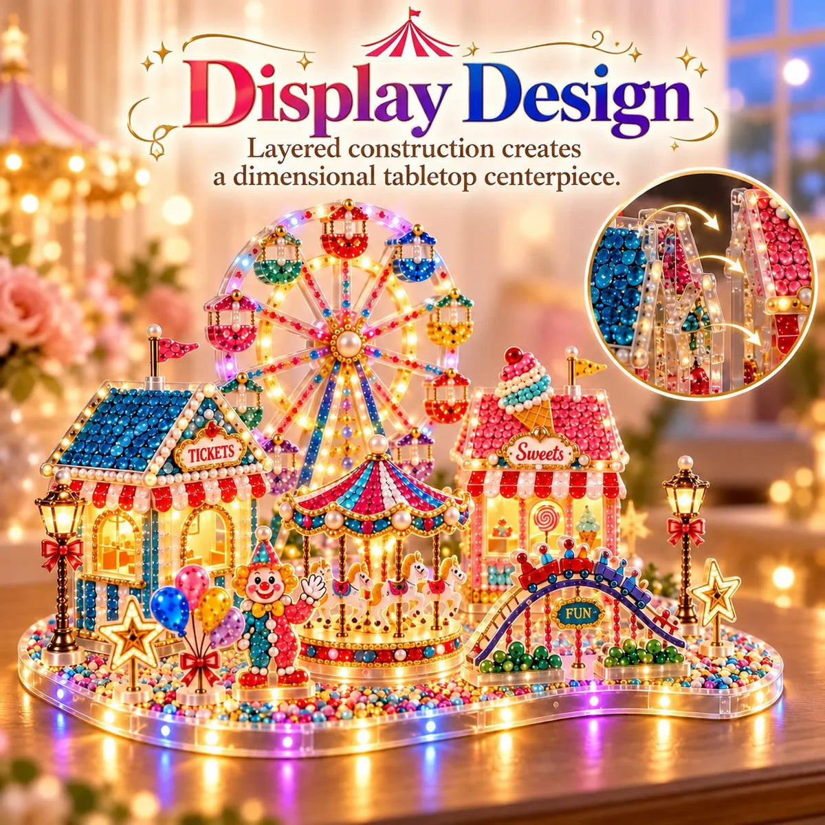 DIY-Kristallkunst-Set mit LED-Beleuchtung – Funkelnde Miniaturszenen zum Selbergestalten