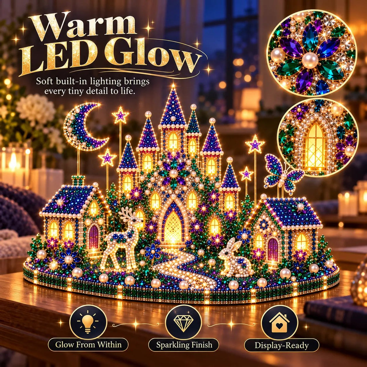 DIY-Kristallkunst-Set mit LED-Beleuchtung – Funkelnde Miniaturszenen zum Selbergestalten