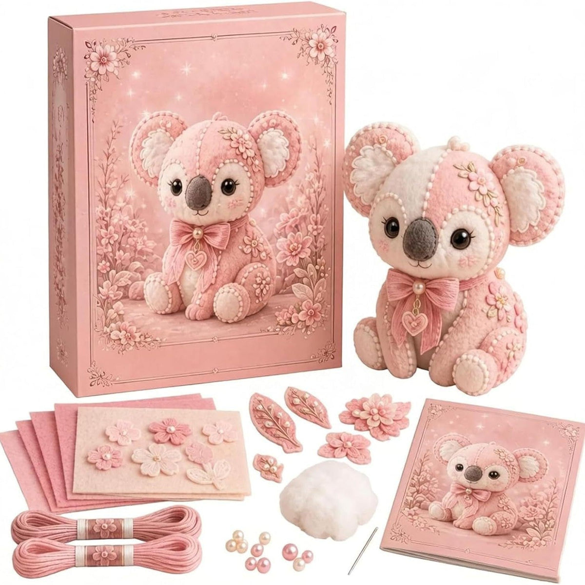 Pink Woodland Friends DIY Felt Sewing Kit – Make Your Own Cute Animal