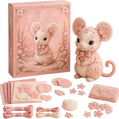 Pink Woodland Friends DIY Felt Sewing Kit – Make Your Own Cute Animal