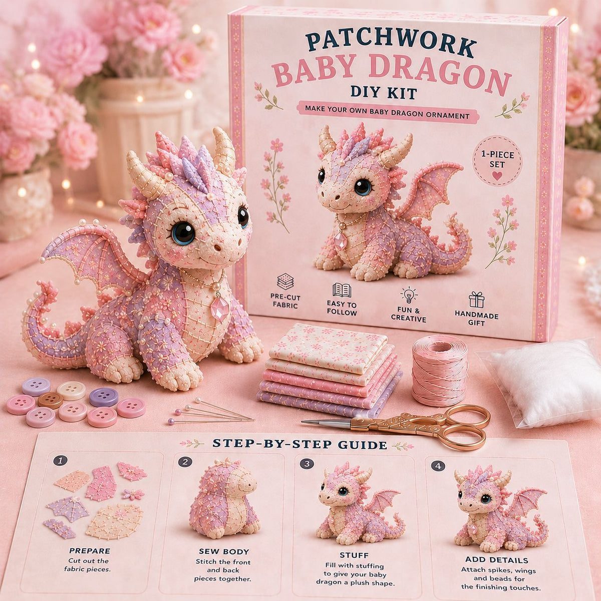 Pink Woodland Friends DIY Felt Sewing Kit – Make Your Own Cute Animal
