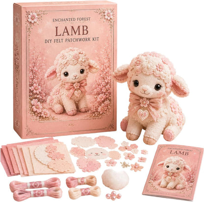 Pink Woodland Friends DIY Felt Sewing Kit – Make Your Own Cute Animal