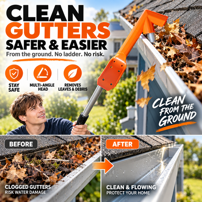 🔧 ✨ No-Climb Gutter Cleaning Tool