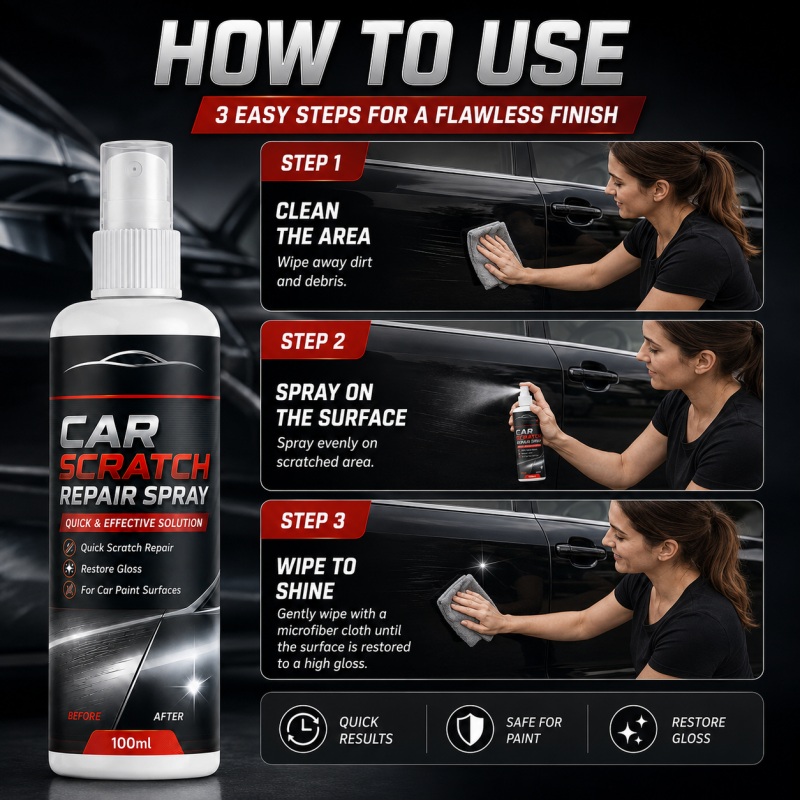 🥳2026 HOT SALE🥳💞50K+ SOLD!🚗✨ Universal Car Scratch Repair Spray – Erases light scratches, swirl marks & scuffs fast. No body shop needed – restore your car’s gloss in minutes! 🛡️💨